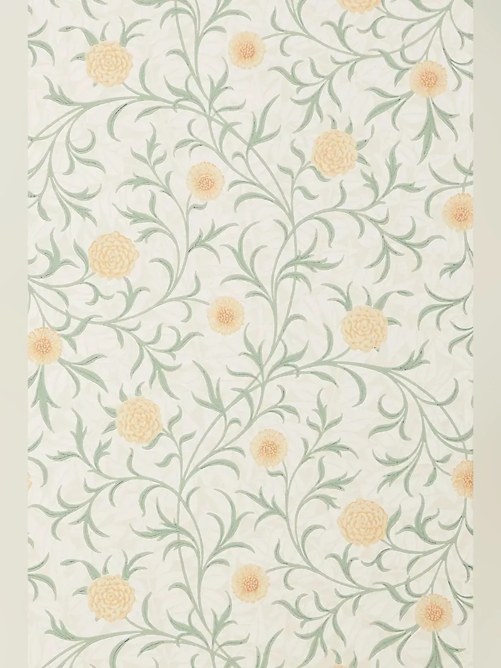 New Anthropologie Morris & Co. Scroll Leaves & Trees Thyme Pear Wallpaper